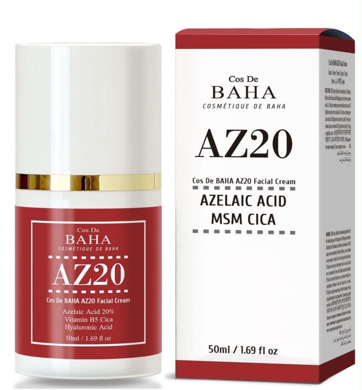 Cos De BAHA AZ20 Azelaic Acid 20% Facial Cream – 50ml